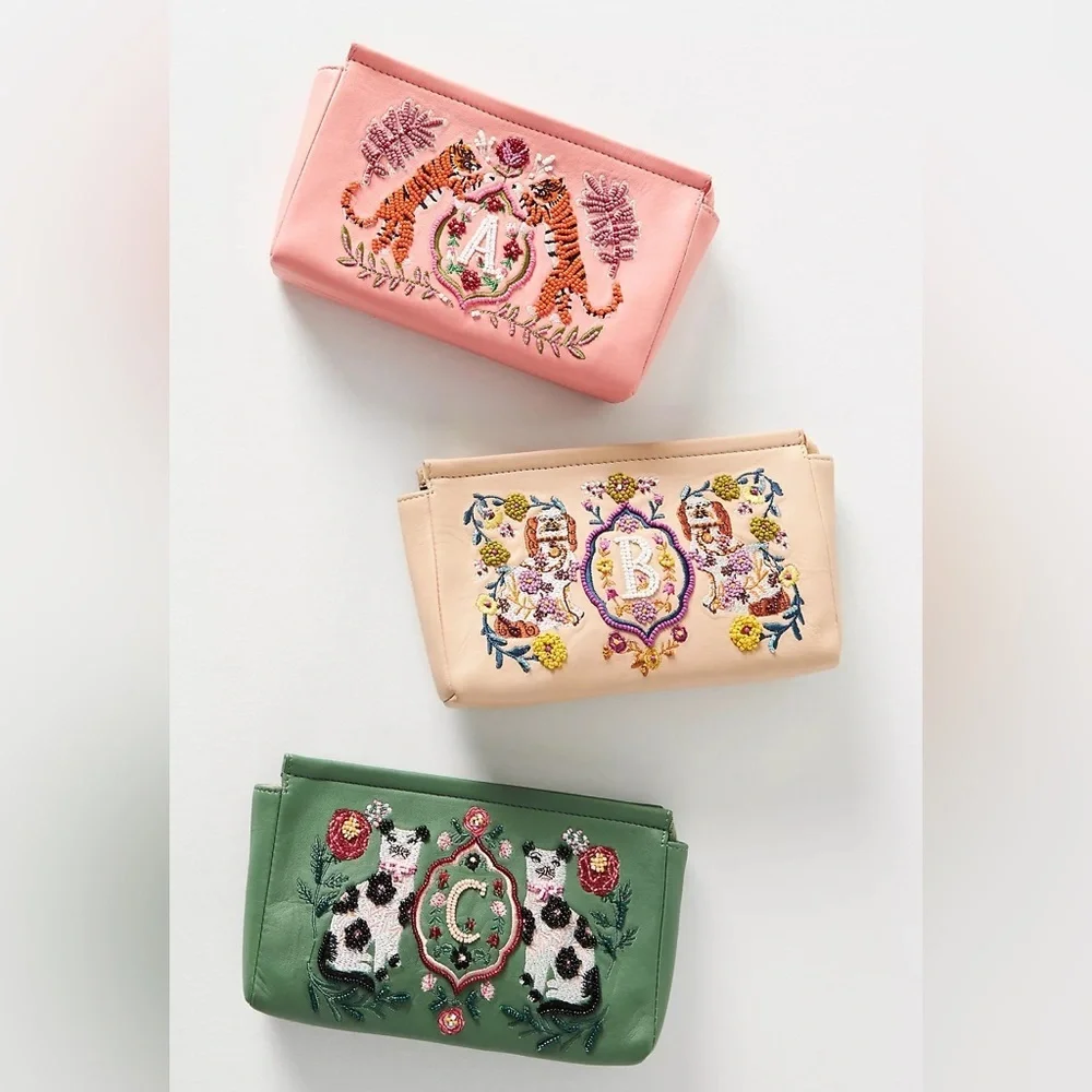 Corinne Lent for Anthropologie Monogram Pouch